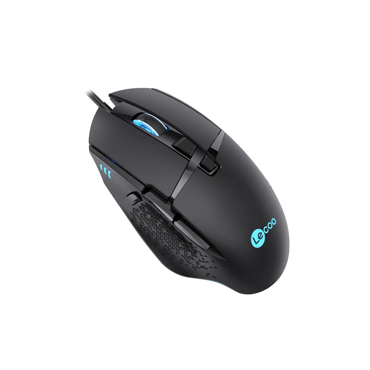 Lecoo MG1101 Kablolu RGB LED Aydınlatmalı 6400DPI 8 Tuşlu Gaming Optik Mouse Siyah