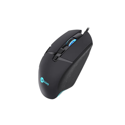 Lecoo MG1101 Kablolu RGB LED Aydınlatmalı 6400DPI 8 Tuşlu Gaming Optik Mouse Siyah