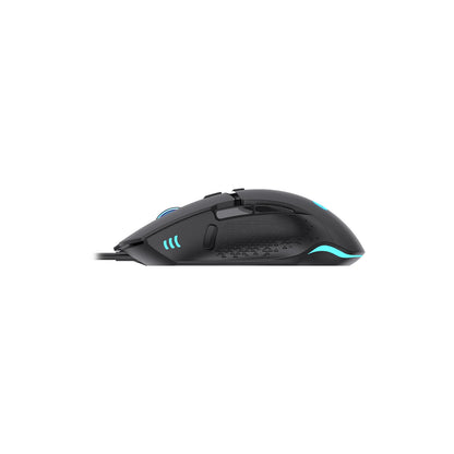 Lecoo MG1101 Kablolu RGB LED Aydınlatmalı 6400DPI 8 Tuşlu Gaming Optik Mouse Siyah