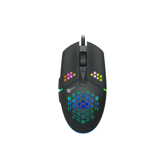 Lecoo MS105 Kablolu RGB LED Aydınlatmalı 3200DPI 6 Tuşlu Oyuncu Mouse Siyah