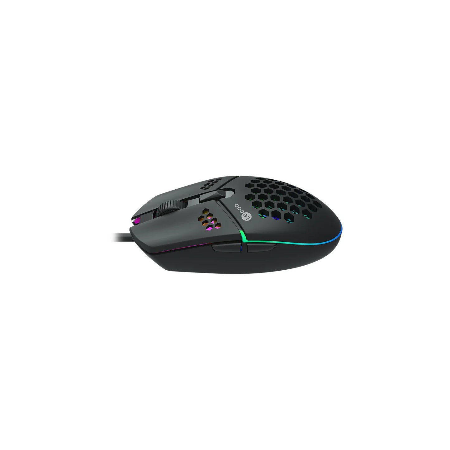 Lecoo MS105 Kablolu RGB LED Aydınlatmalı 3200DPI 6 Tuşlu Oyuncu Mouse Siyah