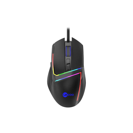 Lecoo MS106 Kablolu RGB LED Aydınlatmalı 3200DPI 7 Tuşlu Oyuncu Mouse Siyah