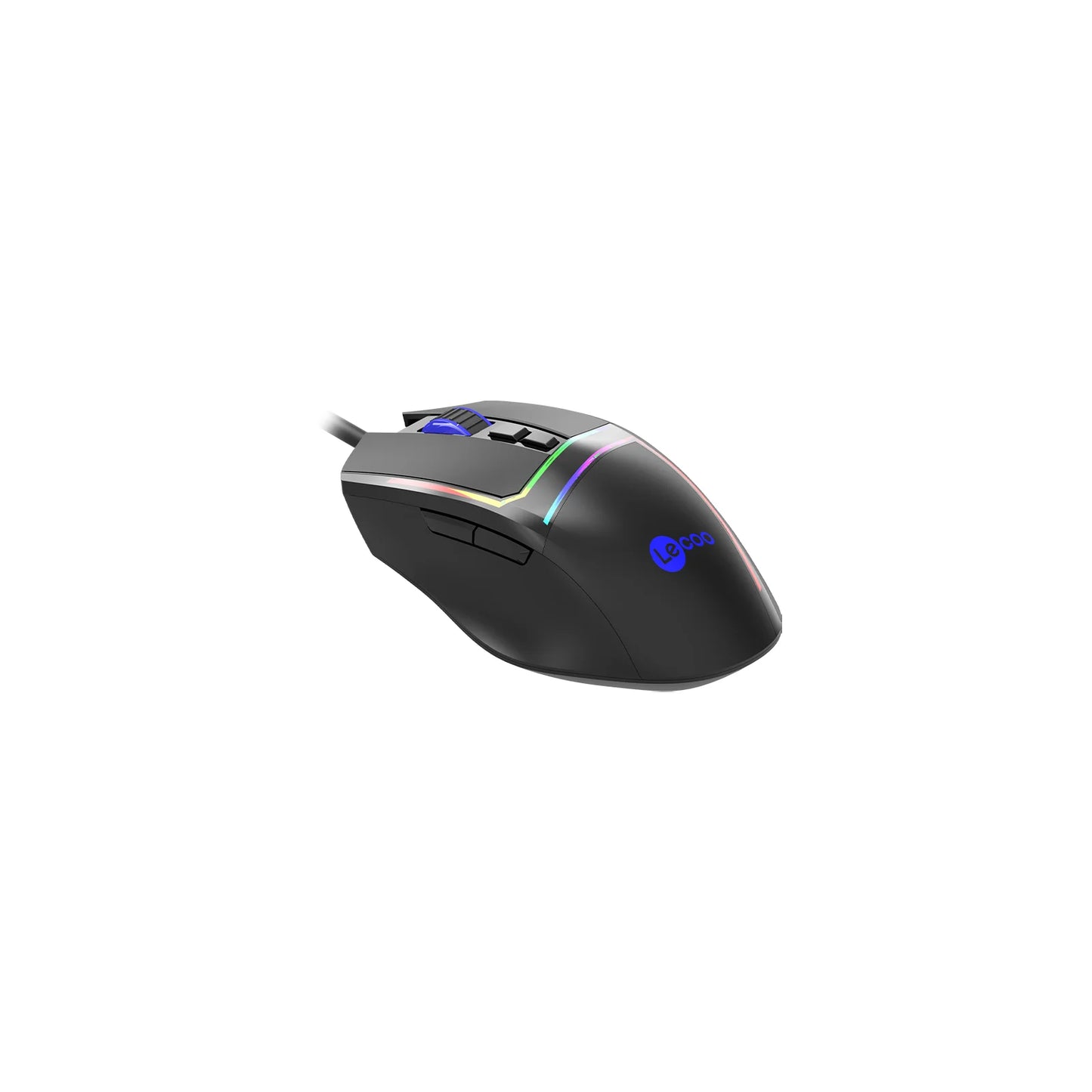 Lecoo MS106 Kablolu RGB LED Aydınlatmalı 3200DPI 7 Tuşlu Oyuncu Mouse Siyah