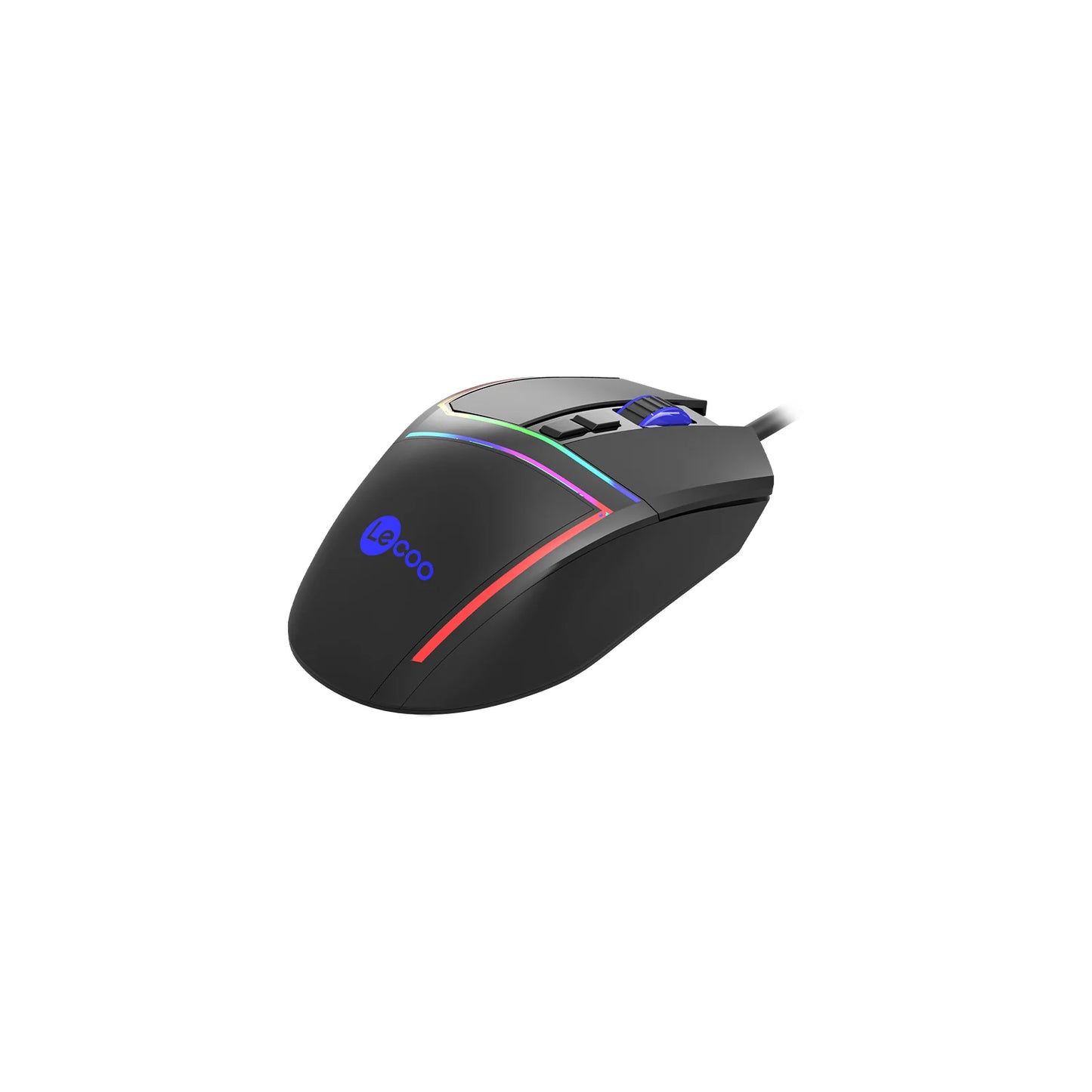 Lecoo MS106 Kablolu RGB LED Aydınlatmalı 3200DPI 7 Tuşlu Oyuncu Mouse Siyah