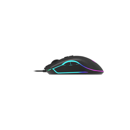 Lecoo MS108 Kablolu RGB LED Aydınlatmalı 6400DPI 7 Tuşlu Oyuncu Mouse Siyah