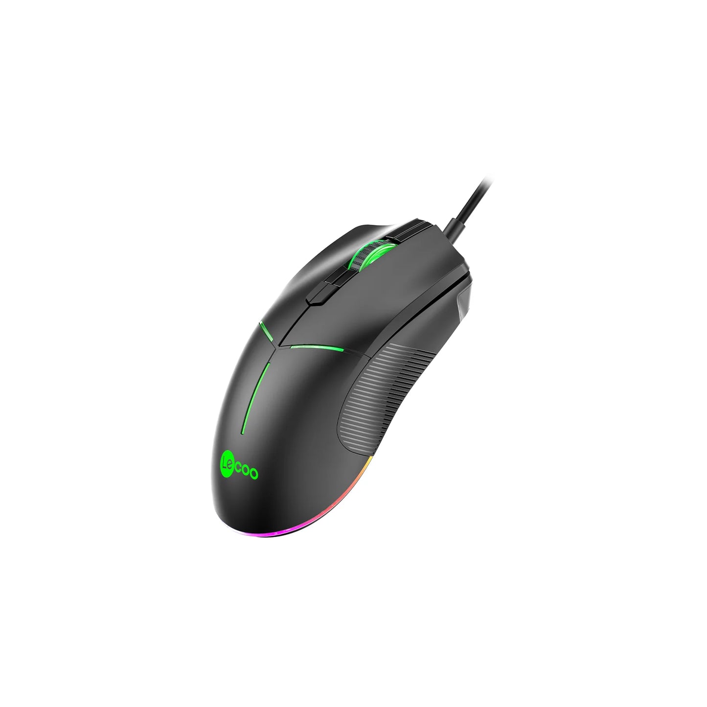 Lecoo MS109 Kablolu RGB LED Aydınlatmalı 6400 DPI 8 Makro Tuşlu Oyuncu Mouse Siyah
