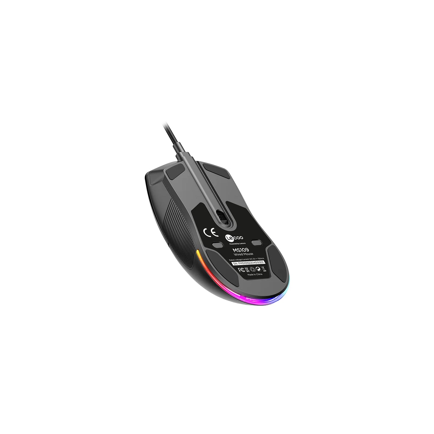 Lecoo MS109 Kablolu RGB LED Aydınlatmalı 6400 DPI 8 Makro Tuşlu Oyuncu Mouse Siyah