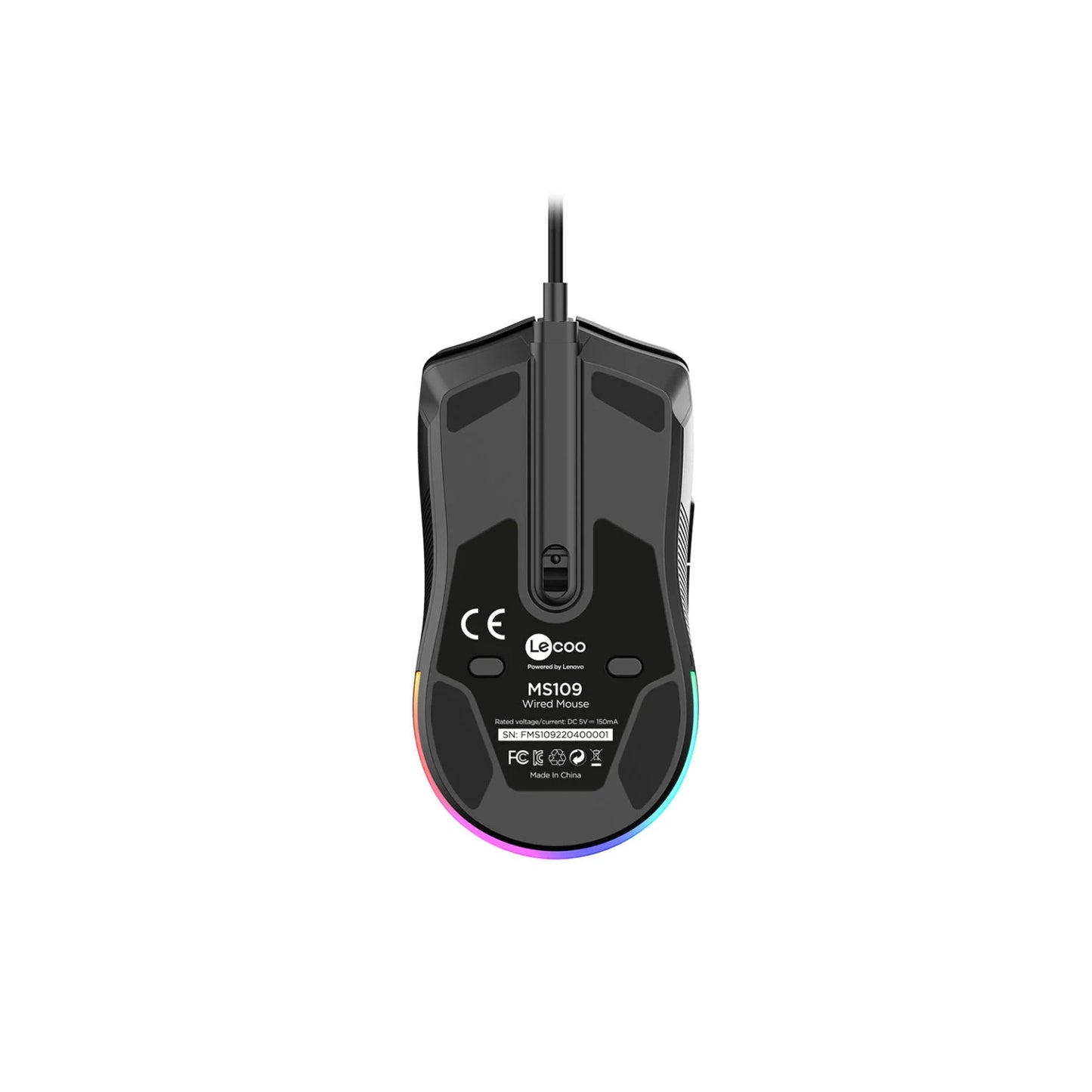 Lecoo MS109 Kablolu RGB LED Aydınlatmalı 6400 DPI 8 Makro Tuşlu Oyuncu Mouse Siyah