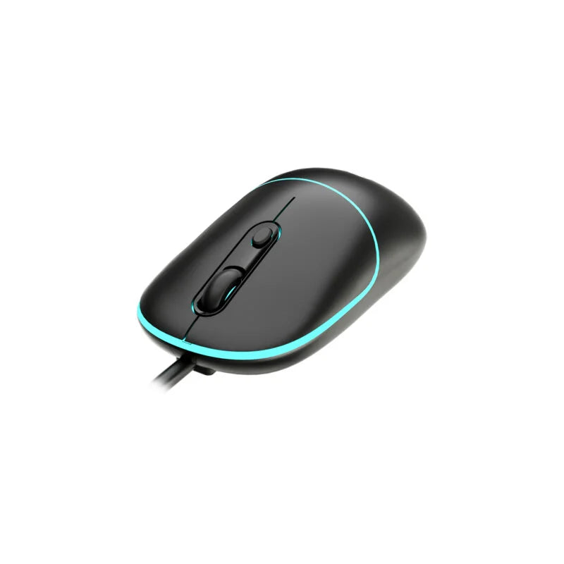 Lecoo MS110 USB Kablolu RGB 2400DPI 4 Tuşlu Sessiz Click Optik Mouse Siyah