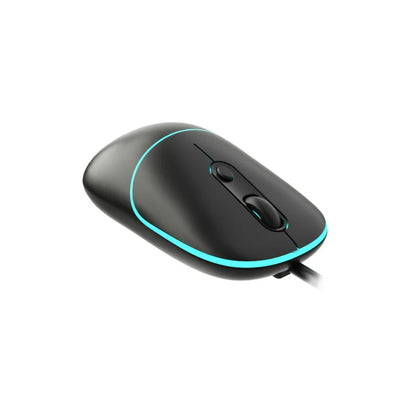 Lecoo MS110 USB Kablolu RGB 2400DPI 4 Tuşlu Sessiz Click Optik Mouse Siyah