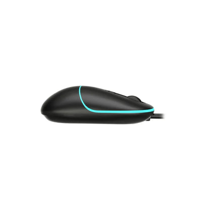 Lecoo MS110 USB Kablolu RGB 2400DPI 4 Tuşlu Sessiz Click Optik Mouse Siyah