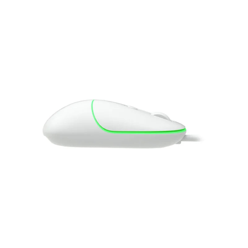 Lecoo MS110 USB Kablolu RGB 2400DPI 4 Tuşlu Sessiz Click Optik Mouse Beyaz