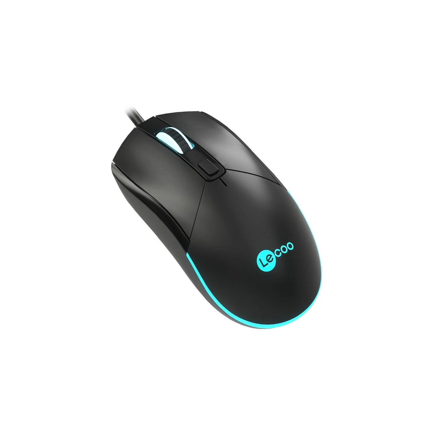 Lecoo MS120 USB Kablolu 2400DPI 4 Tuşlu RGB LED Aydınlatmalı Optik Gaming Optik Mouse Siyah
