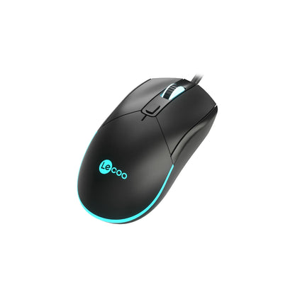 Lecoo MS120 USB Kablolu 2400DPI 4 Tuşlu RGB LED Aydınlatmalı Optik Gaming Optik Mouse Siyah