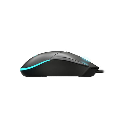 Lecoo MS120 USB Kablolu 2400DPI 4 Tuşlu RGB LED Aydınlatmalı Optik Gaming Optik Mouse Siyah