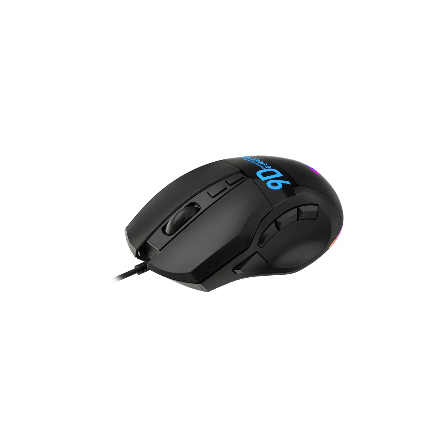 Lecoo MS130 Kablolu 7200DPI 9 Makro Tuşlu RGB LED Aydınlatmalı Gaming Optik Mouse Siyah