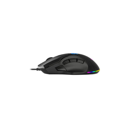 Lecoo MS130 Kablolu 7200DPI 9 Makro Tuşlu RGB LED Aydınlatmalı Gaming Optik Mouse Siyah