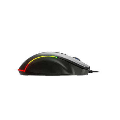 Lecoo MS140 Kablolu 6400DPI 10 Makro Tuşlu RGB LED Aydınlatmalı Gaming Optik Mouse Siyah
