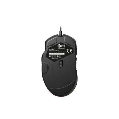 Lecoo MS140 Kablolu 6400DPI 10 Makro Tuşlu RGB LED Aydınlatmalı Gaming Optik Mouse Siyah