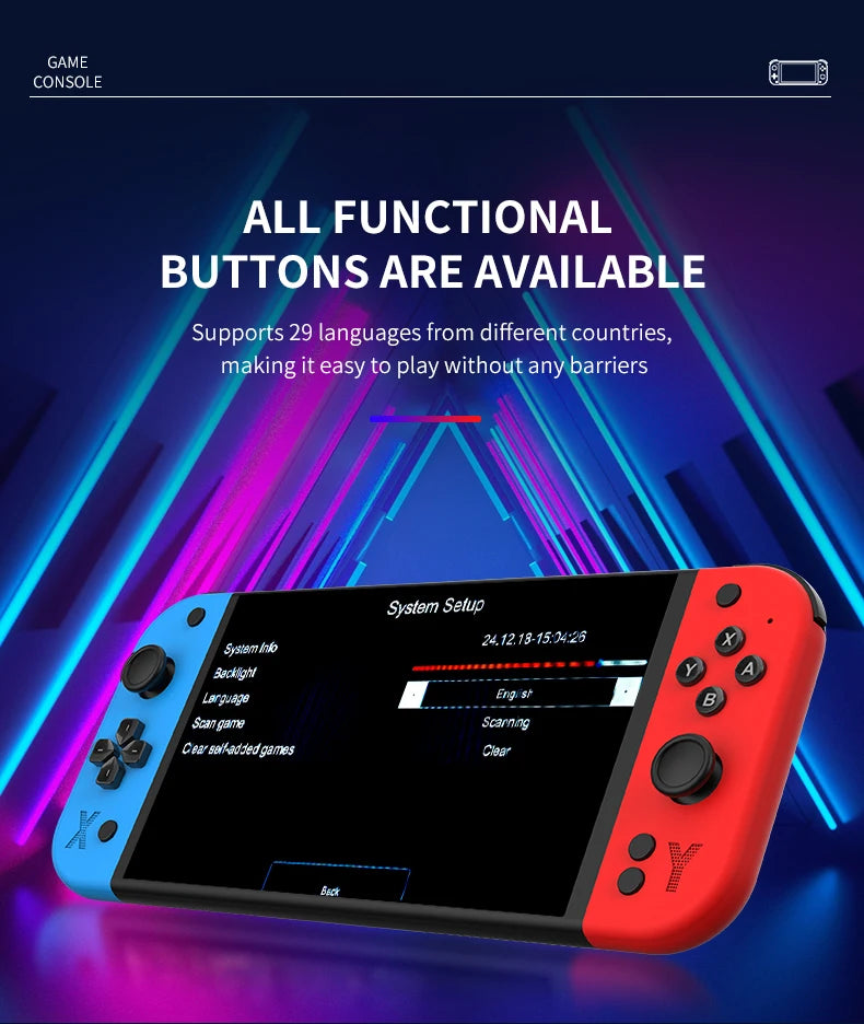 G90 7inç IPS HD Ekran Arcade Oyun Konsolu