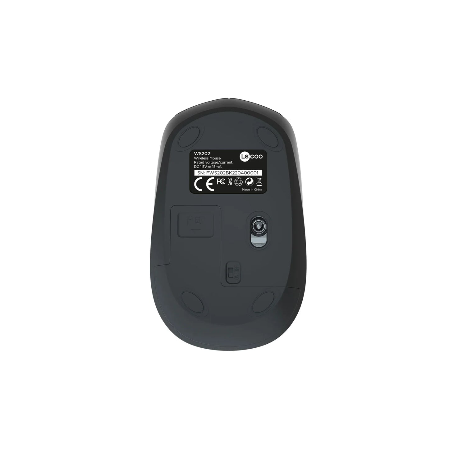 Lecoo WS202 Kablosuz 1600DPI 4 Tuşlu Optik Mouse Siyah