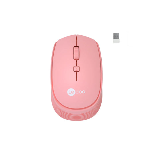 Lecoo WS202 Kablosuz 1600DPI 4 Tuşlu Optik Mouse Pembe